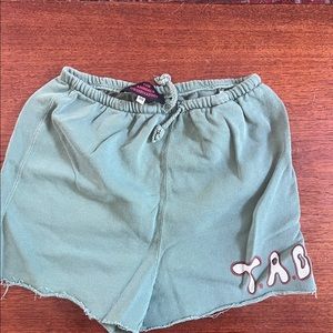 The Animal Observatory short shorts green with TAO elastic waistband size 10